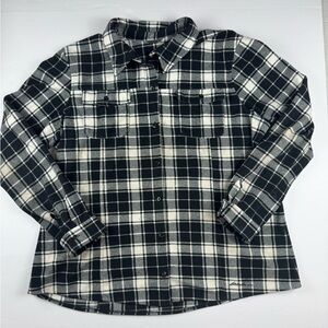 Eddie Bauer fleece button up long sleeve plaid shirt size 2XL